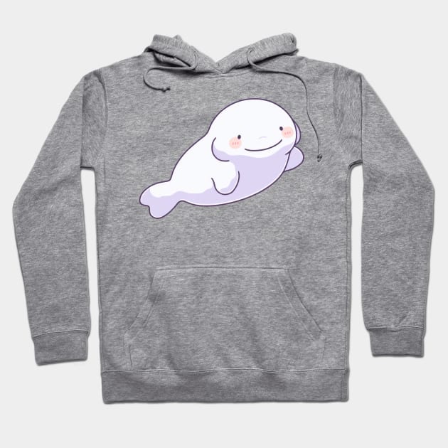 White Manatee Hoodie by SundayDonuts